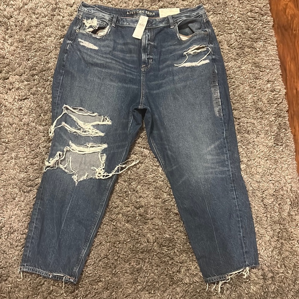 NWT-American Eagle Outfitters size 20 short, high rise Mom Jeans
